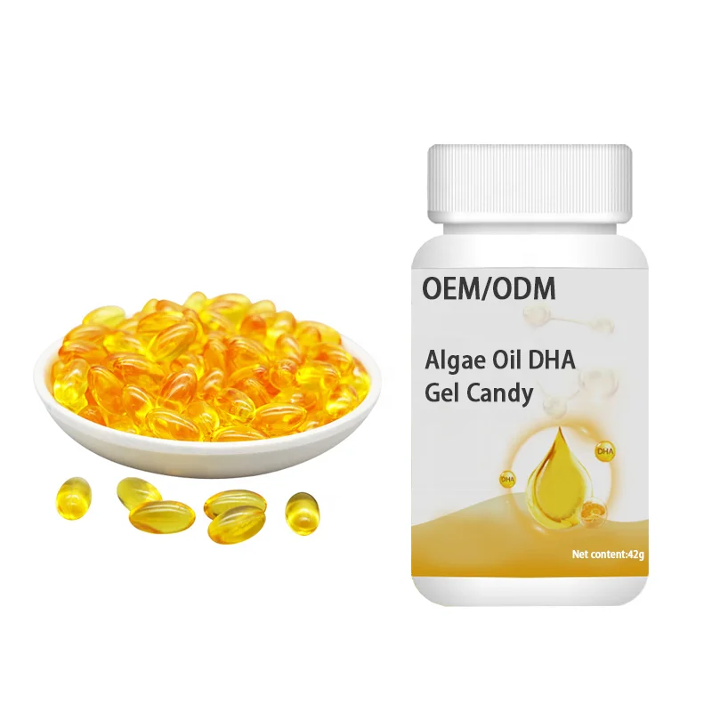 OEM High Purity Algae Oil DHA Gummy Candy High Absorption DHA Softgel Capsule for Brain & Eyes Health Dietary Supplements