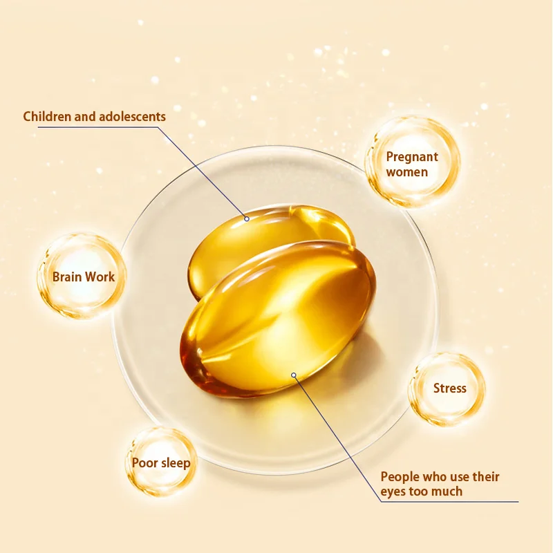 OEM High Purity Algae Oil DHA Gummy Candy High Absorption DHA Softgel Capsule for Brain & Eyes Health Dietary Supplements
