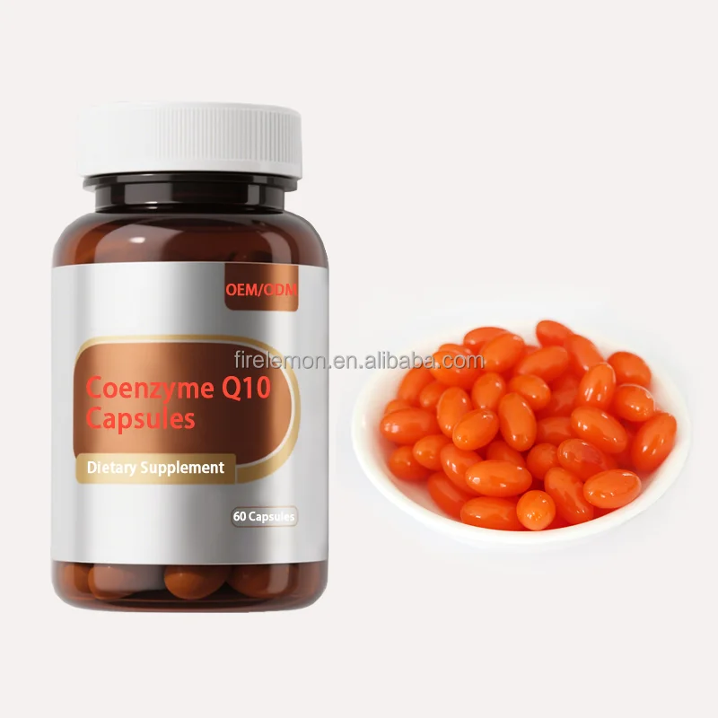OEM High Quality Coenzyme Q10 Capsules Antioxidant Softgels Free Radical Scavengers & Cellular Energy Food Supplements