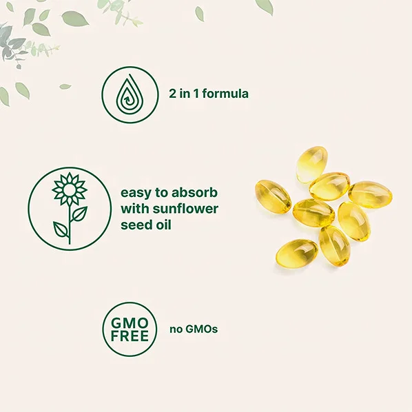 OEM Wholesale D2 K3 Softgels Supplement Vitamins and Minerals to Promote Calcium Absorption Dietary Supplement