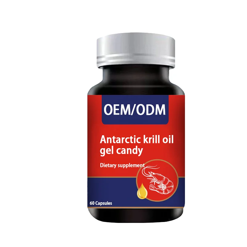 OEM ODM Premium Krill Oil Softgels Support Brain Cognitive Health with EPA DHA Antarctic Krill Oil Soft Capsules