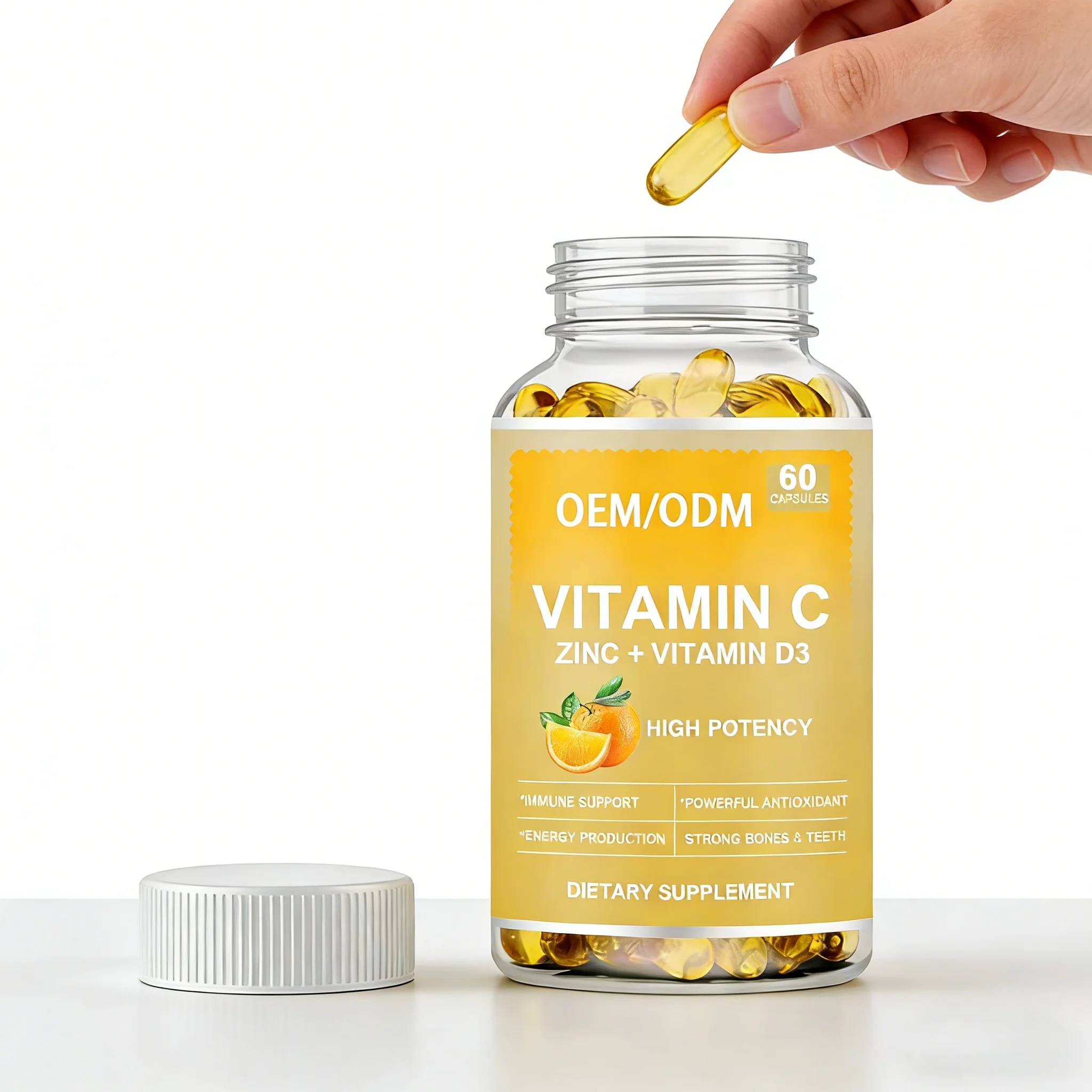 OEM ODM Food Supplement Booster Vitamin C Zinc Echinacea Soft Capsules Vitamin Softgel for Immune Support