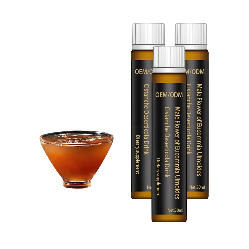 OEM Eucommia Ulmoides Male Flower Cistanche Deserticola Oral Liquid Male Enhancement Pills for Adult Male Vitality Energy