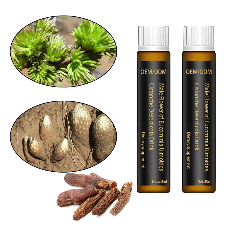 OEM Eucommia Ulmoides Male Flower Cistanche Deserticola Oral Liquid Male Enhancement Pills for Adult Male Vitality Energy