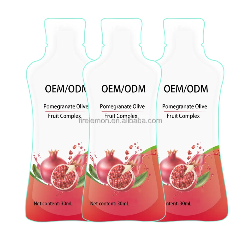 Private Label Collagen Infused Drink Antioxidant Supplement Natural Ingredients Pomegranate Juice Olive Powder for Skin Health