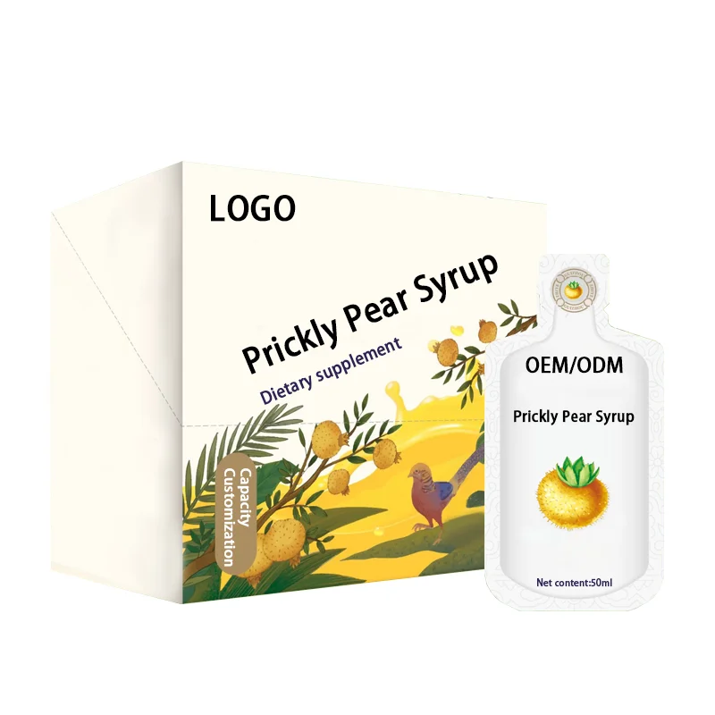 OEM ODM Hot Selling Prickly Extract Prickly Pear Syrup Natural Antioxidant Healthy Drink with Vitamin Food Supplements
