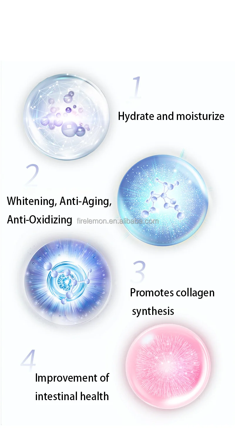 OEM/ODM Premium Marine Fish Oligopeptide Powder with Vitamin C and E Oral Liquid Skin Hydration Elasticity Supplement