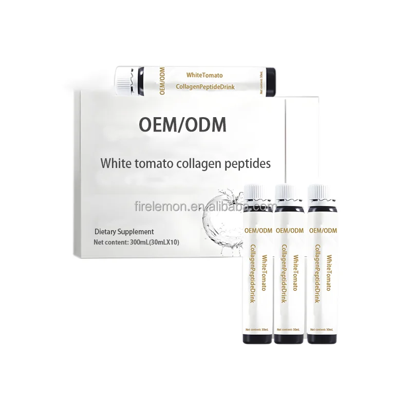 OEM/ODM Premium Collagen Peptide Drink 6000mg With Vitamin C Niacinamide White Tomato for Skin Glow