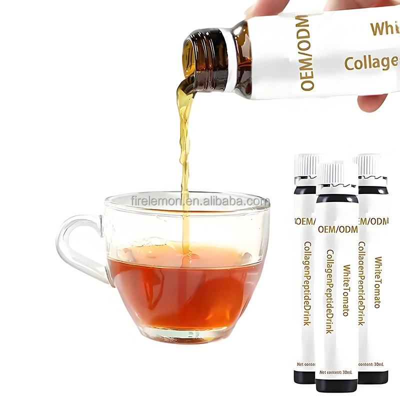 OEM/ODM Premium Collagen Peptide Drink 6000mg With Vitamin C Niacinamide White Tomato for Skin Glow