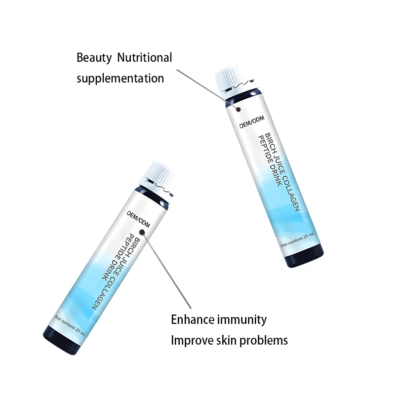 OEM ODM High Content 6000mg Collagen Peptide Drink Healthcare Supplement With Birch Water for Skin & Joint Care