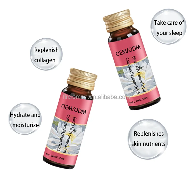 OEM Private Label Hydration Sleep Support Drink Hydrolyzed Collagen Supplement with GABA Bird Nest Extract Custom Formula