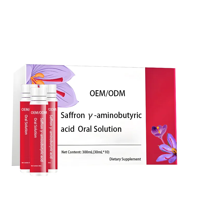 Premium Saffron Extract Gamma Aminobutyric Acid Supplement Support Relaxation Improve Sleep Quality BCAA Oral Liquid