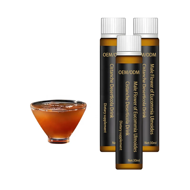 OEM High Quality Energy Boost Eucommia Ulmoides Male Flower Cistanche Deserticola Oral Liquid Male Enhancement Supplement