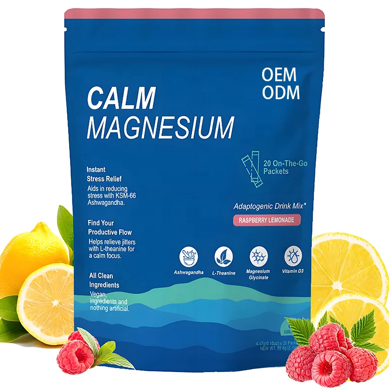 OEM Custom Magnesium Relaxation Instant Drink Powder Sports Energy Recovery Electrolyte Powder Sachets Dietary Supplement