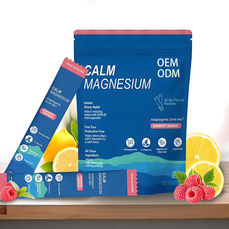 OEM Custom Magnesium Relaxation Instant Drink Powder Sports Energy Recovery Electrolyte Powder Sachets Dietary Supplement