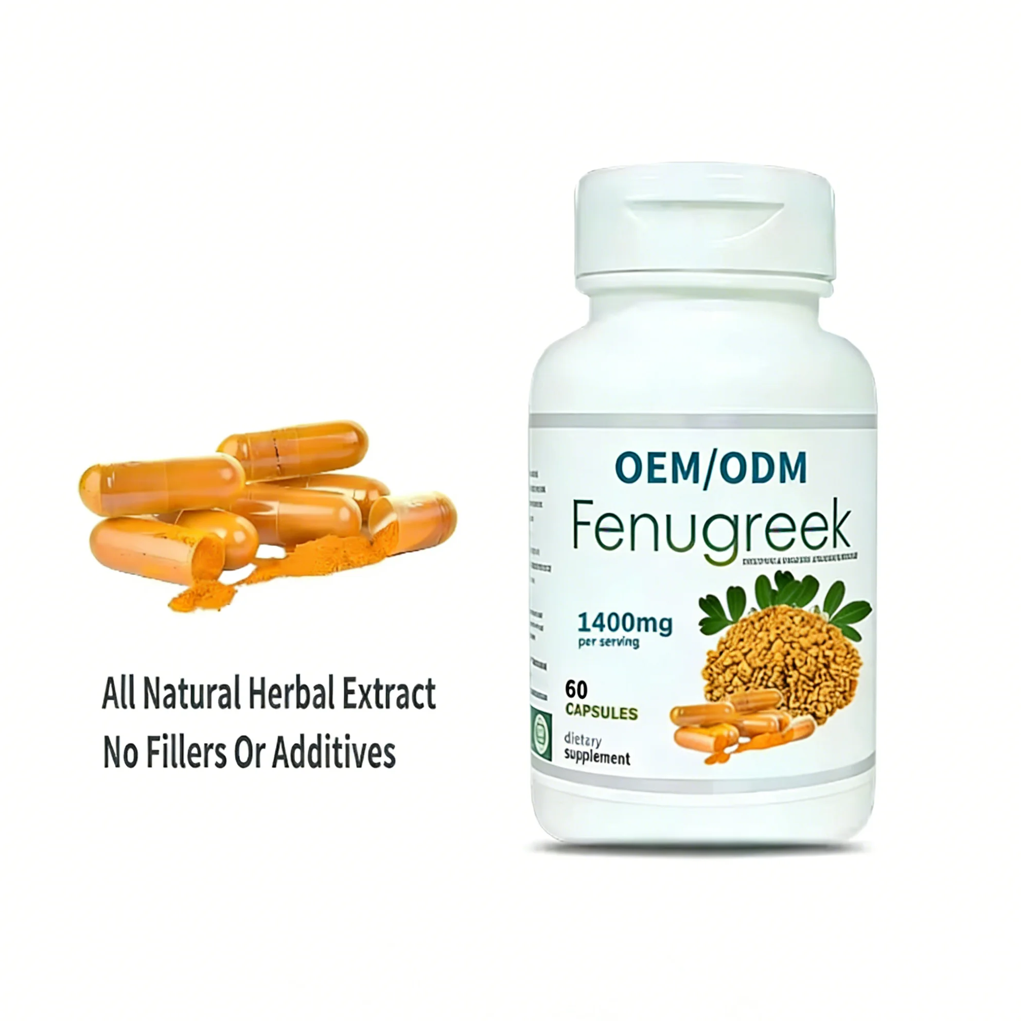OEM ODM Promote Milk Production Extra Strength Fenugreek Extract Capsules Lactation Support Supplement Nursing Mothers