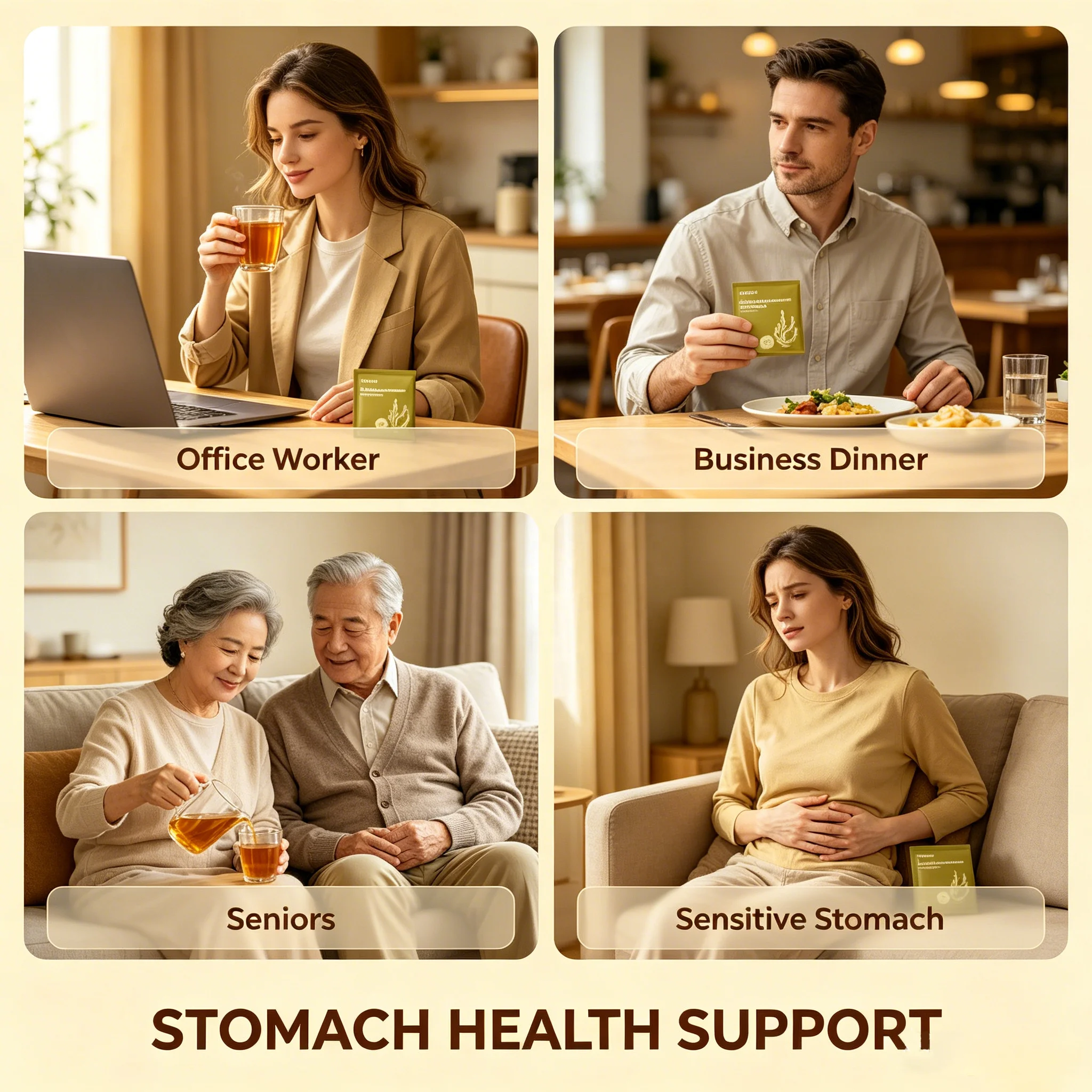 OEM Fucoidan Lion's Mane Mushroom Powder Supports Gastric Mucosa Health & Digestive with Collagen Peptides Prebiotics Supplement