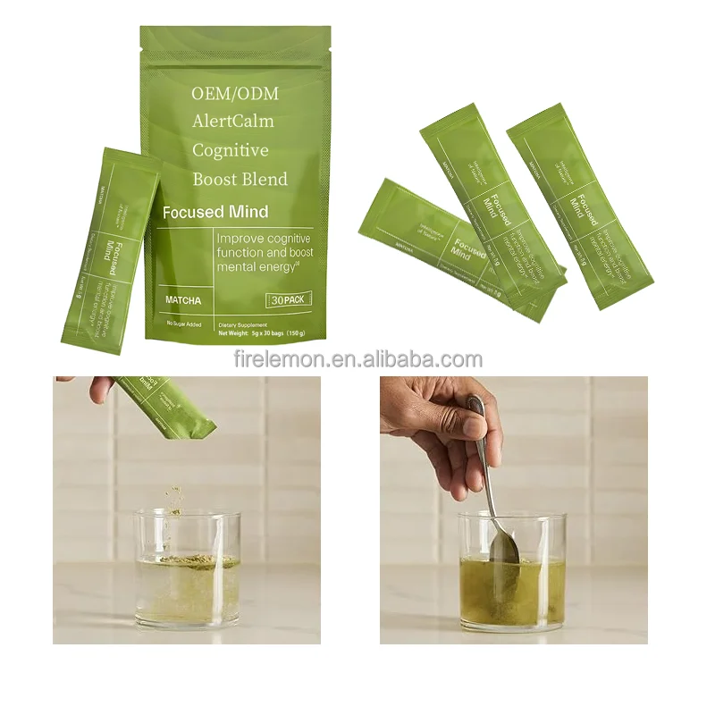 Customized Alert Calm Cognitive Boost Blend Supplement with Green Tea Extract Boost Cognitive Function & Mental Energy