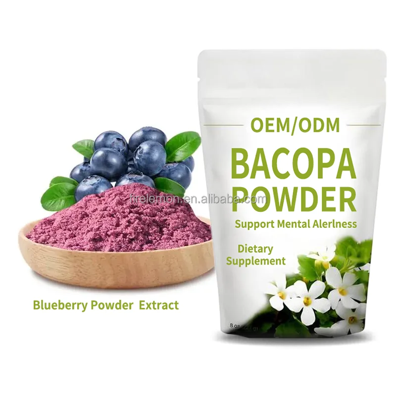 OEM/ODM Bacopa Powder Blend with Probiotics Blueberry Powder - Freeze-Dried Brain Gut Support Dietary Supplement