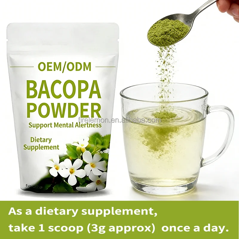 OEM/ODM Bacopa Powder Blend with Probiotics Blueberry Powder - Freeze-Dried Brain Gut Support Dietary Supplement