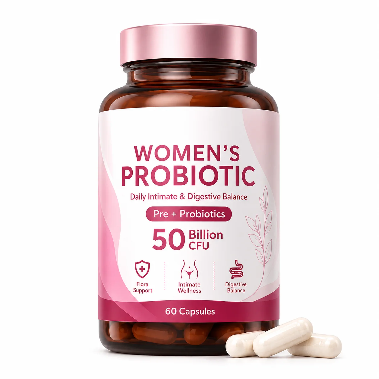 Greenpie OEM Probiotics Women Capsules Gut Health Naturally Vaginal Health Mood Emotional Wellness Probiotics Capsules