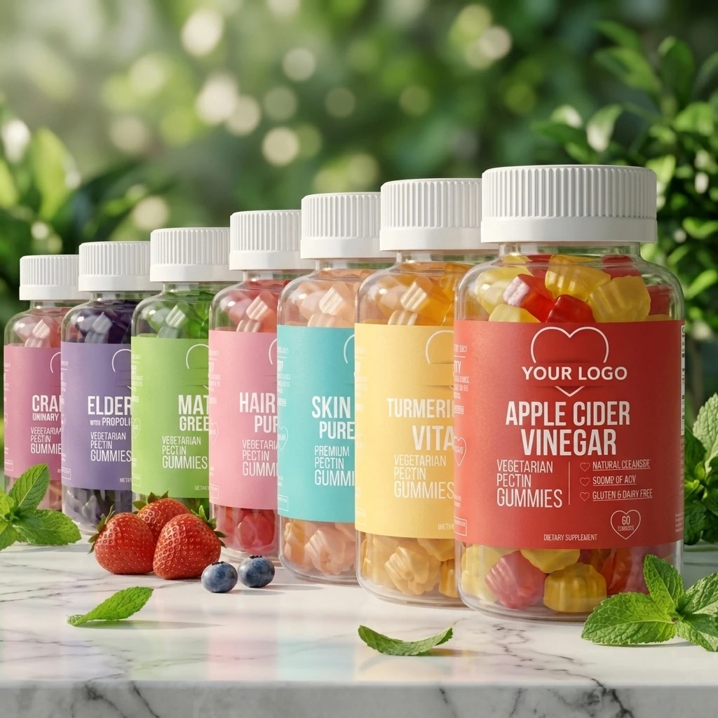 Private Label Custom Gummy Candy Bulk Vitamins Gummy for Kid Adult Sugar Free Antioxidant Health Supplements
