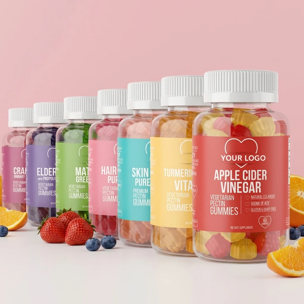 Private Label Custom Gummy Candy Bulk Vitamins Gummy for Kid Adult Sugar Free Antioxidant Health Supplements