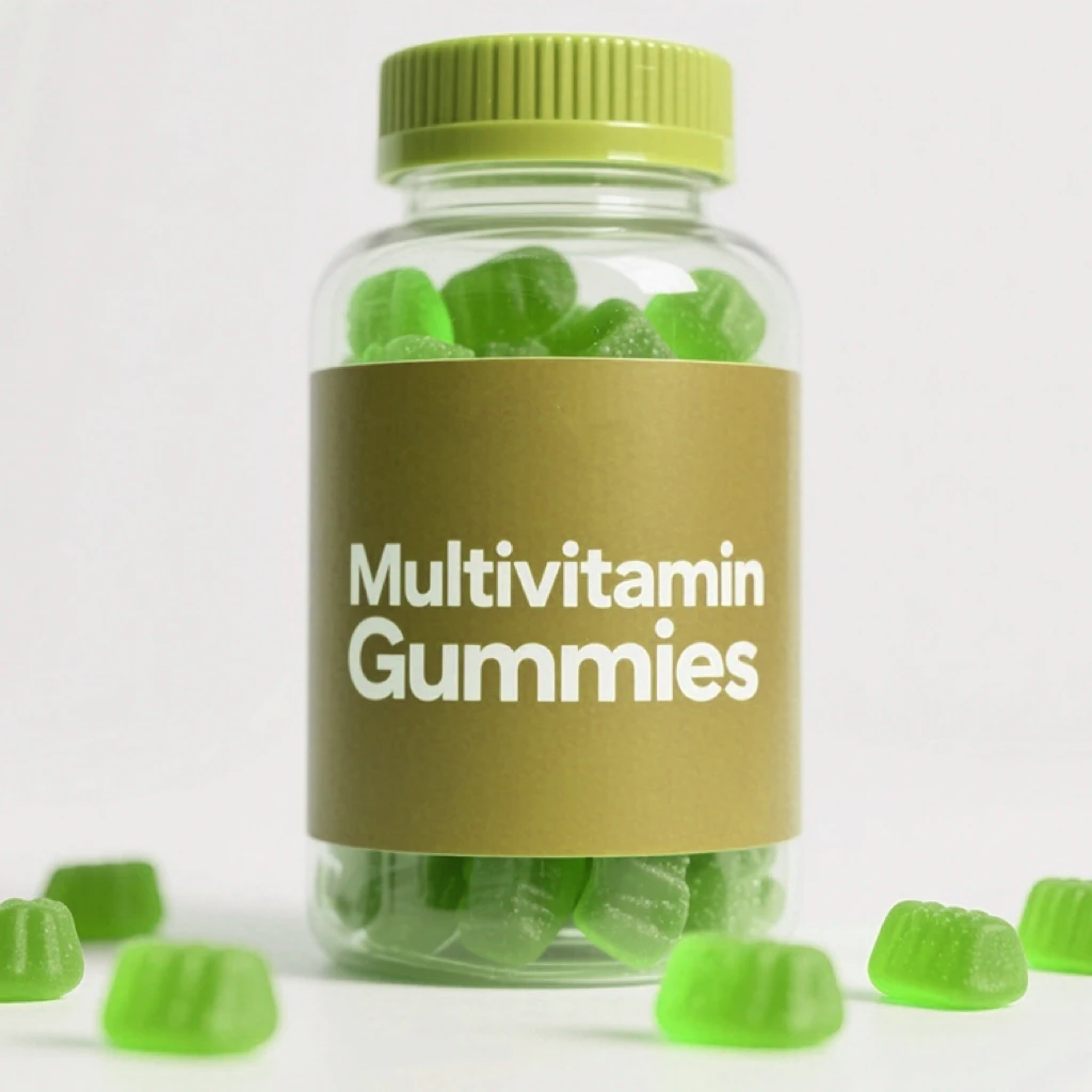 OEM ODM Customized Vegan Multivitamin Gummies Green Food Halal Gummy Candy Herbal Energy Supplement for Adult