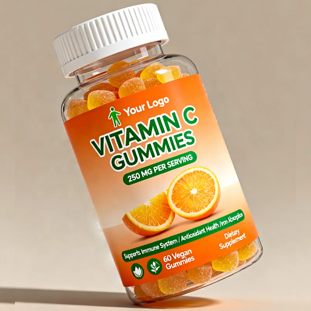 OEM/ODM Vegan Vitamin C Gummies for Adult and Kid Support Immune System Antioxidant Health Supplements