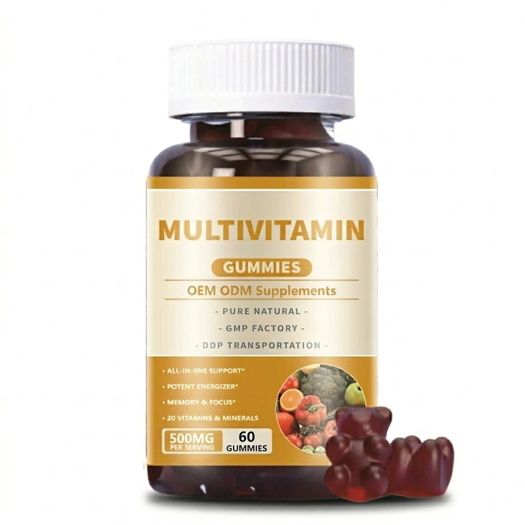 Skin Hair Multivitamin Gummies for Adult Vitamin Vegan Gluten Free Dietary Supplements OEM ODM Private Label