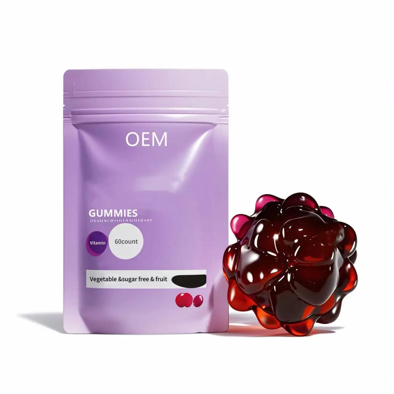 OEM&ODM Wholesale Customization Vitamin Sugar-free Bulk Gummy Candy Bear Various Flavors Shapes & Colors Gummies Supplement