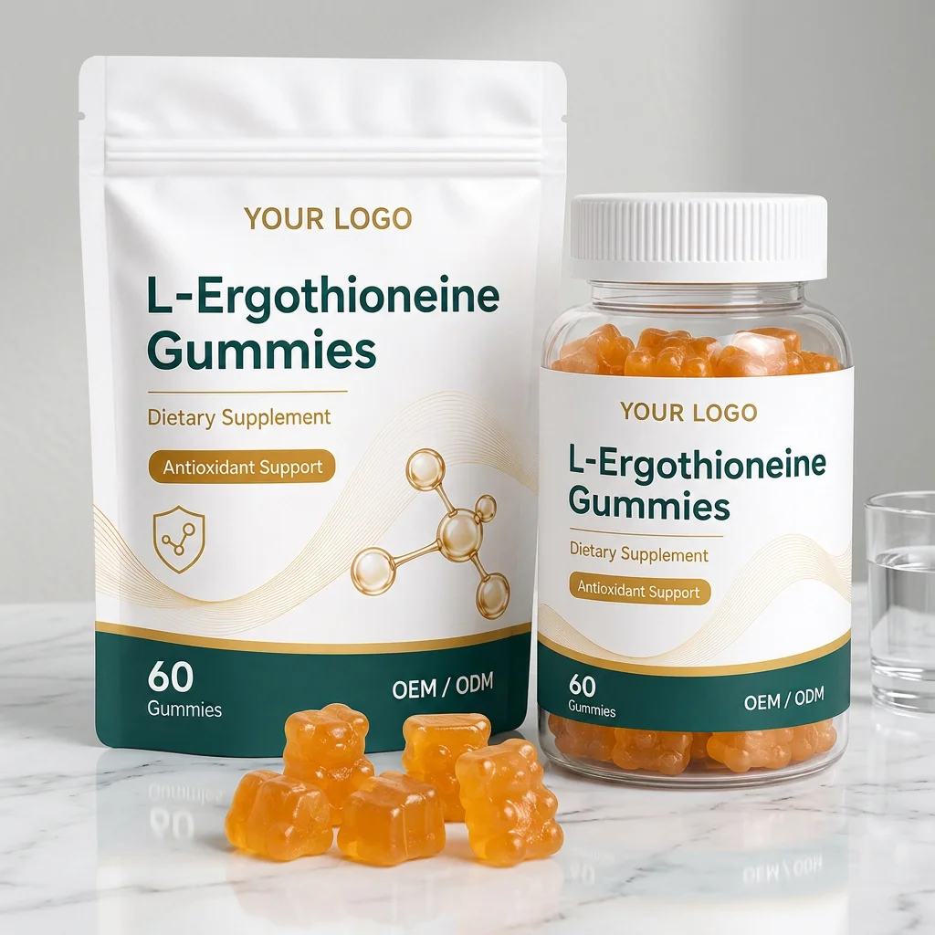 Custom Brand L-Ergothioneine Gummies 60 Count Beauty Skin Hair Nails Antioxidant Supplement for Adult