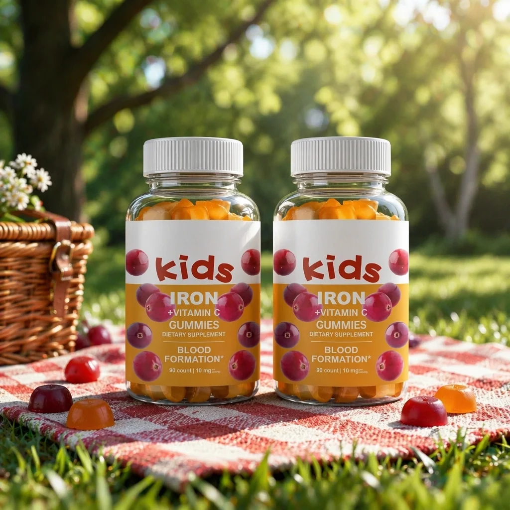 ODM Iron Vitamin Gummies for Kid Health Food Blood Formation Support Sugar-free Gummy Candy Dietary Supplement