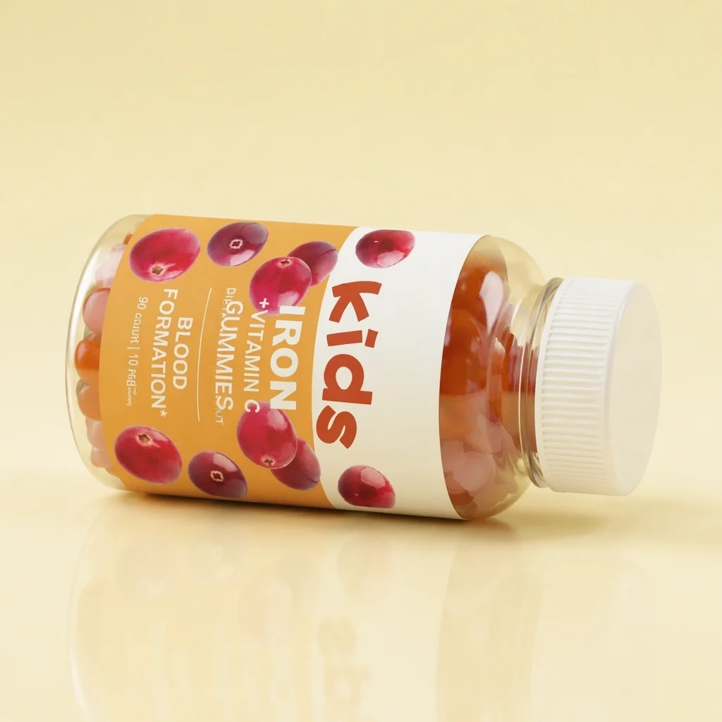 ODM Iron Vitamin Gummies for Kid Health Food Blood Formation Support Sugar-free Gummy Candy Dietary Supplement