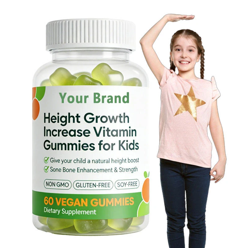 Healthcare Supplement Vitamin D3+K2 Magnesium Calcium Supplement Support for Kid Adults 60pcs Organic Vitamin Soft Candy Gummies