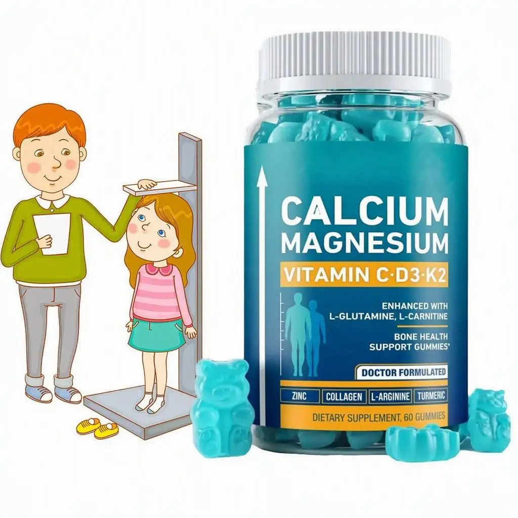 Wholesale Private Label Vitamin C D3 Function Gummies with Calcium Magnesium Gummies for Kid Growth Health