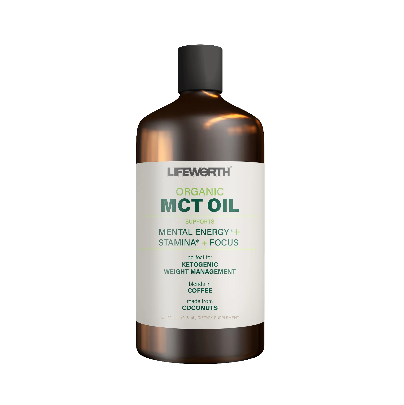 Lifeworth Private Label Wholesale Coconut MCT Oil C8 for Morning Coffee Sustained Energy