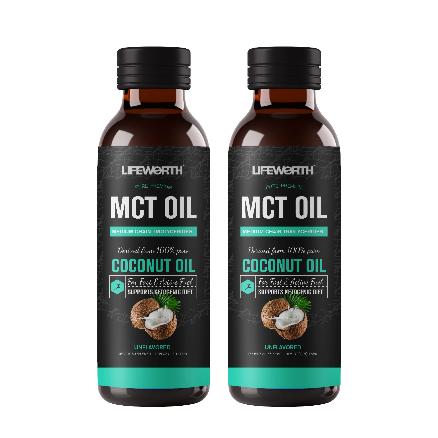 Lifeworth Private Label Wholesale Coconut MCT Oil C8 for Morning Coffee Sustained Energy