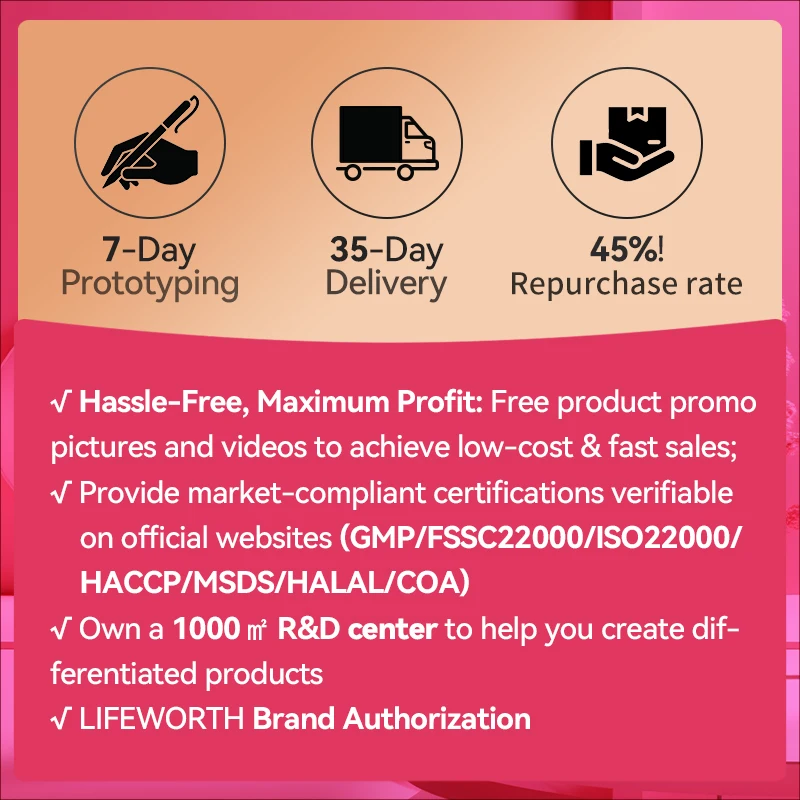 LIFEWORTH Mango Peach Flavor 5000mg Marine Collagen Peptides Liquid Sachets Support Skin Hair Health
