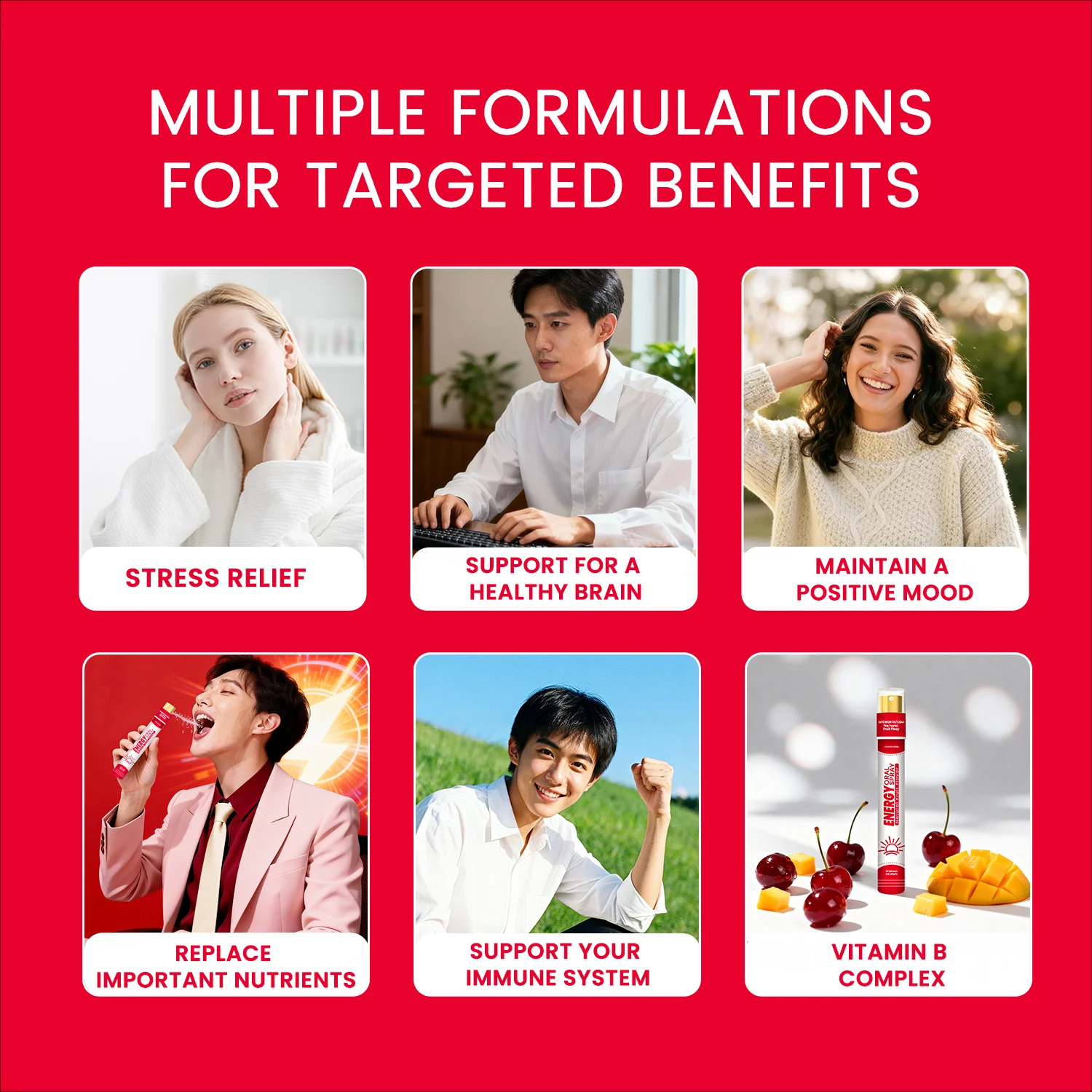 LIFEWORTH Focus and Alertness Supports Energy Boost Oral Spray with Rhodiola, Vitamin B12, B6 and Ubiquinol