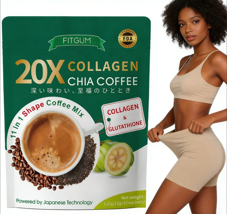 Original Collagen Instant Coffee with Chia Seeds Sweet Chocolate Flavor Bagged