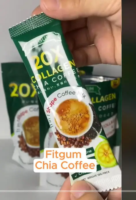 Original Collagen Instant Coffee with Chia Seeds Sweet Chocolate Flavor Bagged