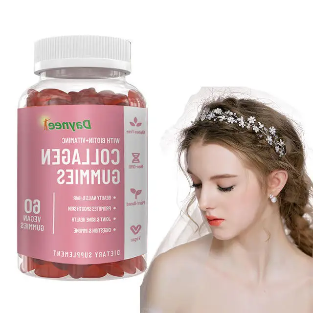 OEM/ODM Private Label Collagen Gummies Multi-Vitamin Beauty Product for Hair Skin Nail Health Wrinkle-Fighting Support for Adult