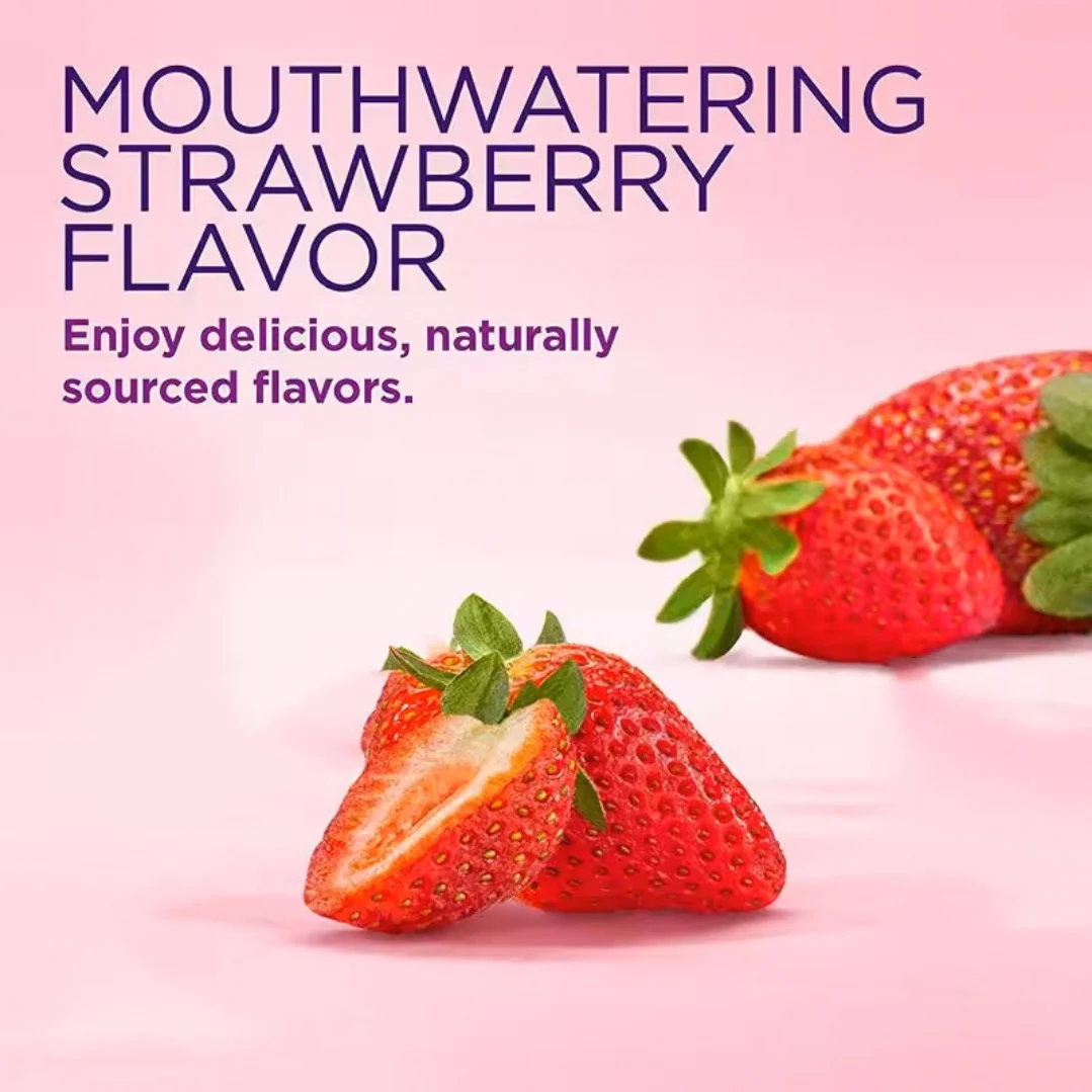 Factory Ready Ship Label Strawberry Flavor Biotin Nail Skin Growth Bear Gummy Hair Vitamins 2 Year Shelf Life Stock Customizable