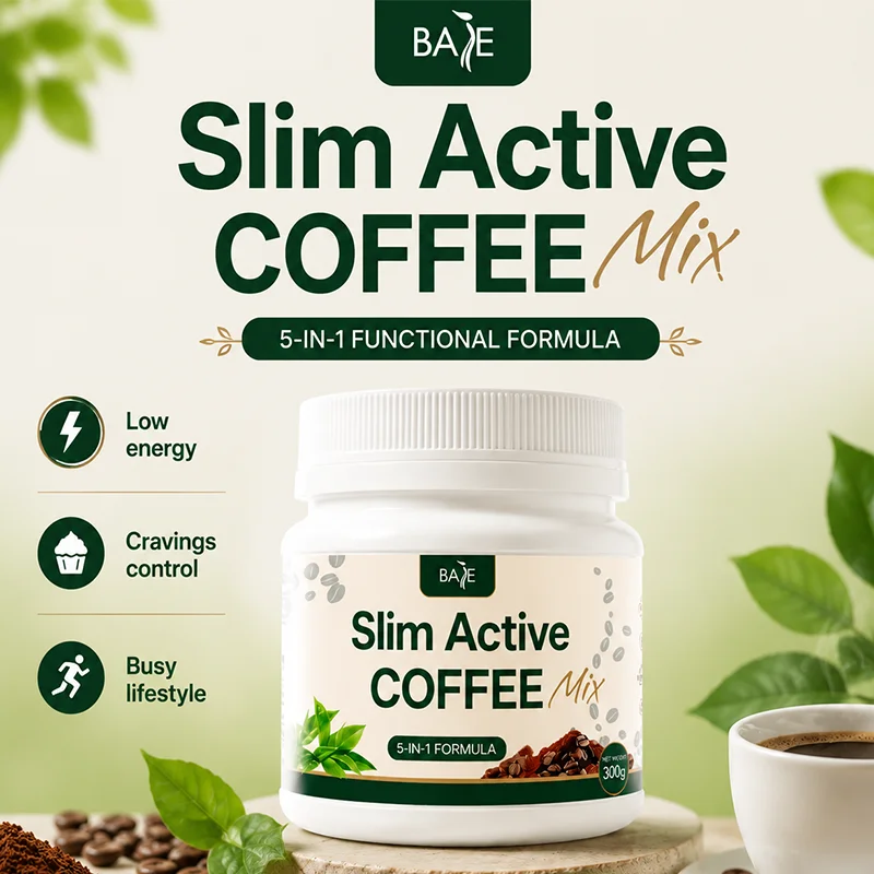Premium Slim Active Functional Coffee Mix 5-in-1 Complex Powder Supplement for Optimized Metabolism & Sustained Active Living