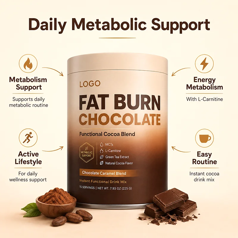 Chocolate Caramel Fat Burn Instant Functional Powder with L-Carnitine Extract Supplement to Support Healthy Metabolic Product