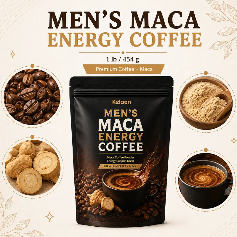 Men's Adult Maca Energy Coffee Powder Natural Maca Root Extract Dietary Supplement All-Day Vitality Energy Fatigue Relief