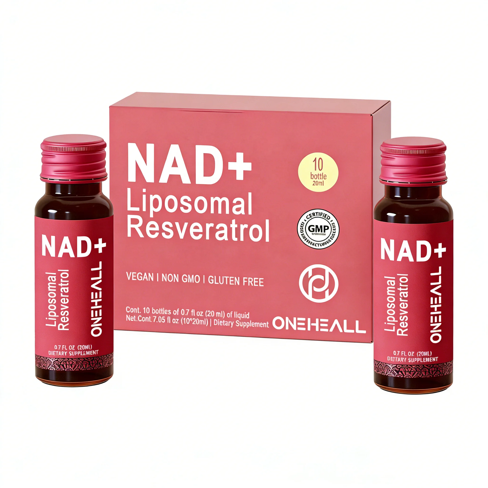 OEM/ODM NAD+ Supplement Liquid Drink with Nicotinamide Riboside NAD Plus Cell Health Supplement Liquid