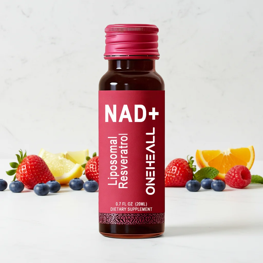 ONEHEALL Ultra High Absorption NAD+ & Resveratrol Supplement Drink Anti-Aging Antioxidant Health Support Liquid