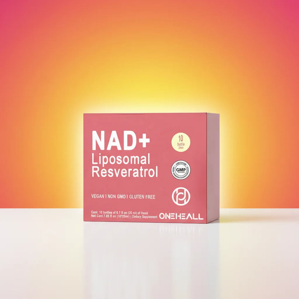 ONEHEALL Ultra High Absorption NAD+ & Resveratrol Supplement Drink Anti-Aging Antioxidant Health Support Liquid